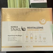 LAIKOU Korea Snail 5pc Skincare Set Cleanser Toner Serum Eye Cream Cream