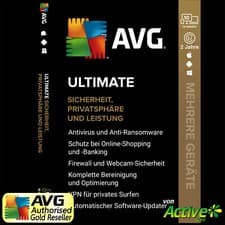 AVG ULTIMATE 2026 10 PC 2 Year | AntiVirus, Tuneup, VPN | PC, Mac, Android | DE