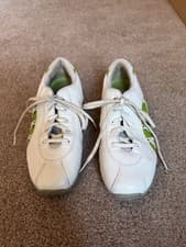 Vintage Y2K KLX white and green leather sneakers (W 6.5)