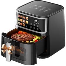 Patbrela Air Fryer, 9QT Capacity, 1700W Powerful Heating, LED Digital Color