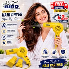 Conair Pro Yellow Bird Hair Dryer 1875W Professional Salon Blow Dryer YB075W