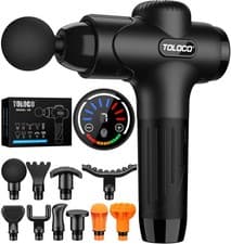 Toloco Massage Gun Deep Tissue Percussion Massage Gun 10 Replacement Heads