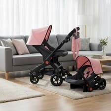 Convertible Travel Stroller Toddler Play Toy Car Seat Two in One Foldable Baby