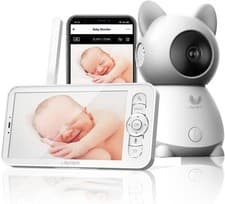 Baby Monitor 5" Color Display with 1080P  Camera Temperature and Sounds Alerts