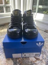 adidas Originals Superstar II Women’s Low Top Sneakers Black/White/Gold Size 8