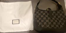 Gucci Jackie GG Handbag Black/Tan