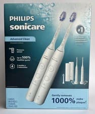 Philips Sonicare Advanced Clean Rechargeable Electric Toothbrush 2 Pack