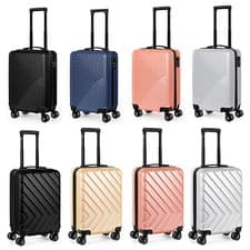 20" Carry on Suitcase Lightweight Hardshell ABS Travel Luggage w/Spinner Wheels