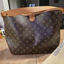 Louis Vuitton Monogram Brown Medium Shoulder Bag Adjustable Strap Dust Bag