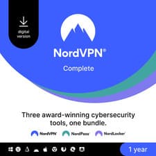 NordVPN Complete, 1-Year, VPN & Cybersecurity Software Bundle, Digital Code
