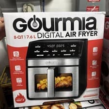 Gourmia 8-Qt Digital Air Fryer w Window/Light 1700W GAF858 450F Black - open