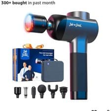 Bob and Brad X6 Pro Max Massage Gun Heat/Cold Cordless 5 Heads Black FSA
