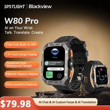 Blackview W80 Pro Rugged Smart Watch Men GPS Sport Tracker  AI Translation Watch