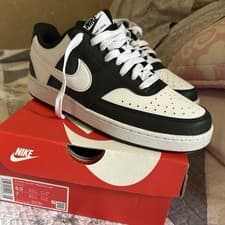Nike Court Vision Next Nature Low Top Sneaker Black/White DH3158-003 NWB