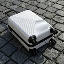Modern Silver 20in Hardside Carry On Spinner Suitcase Sleek Travel Luggage Durab