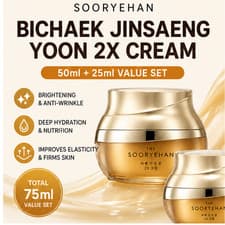 Sooryehan bichaek jinsaeng yun cream 2x moisturizing set 50ml + 25ml