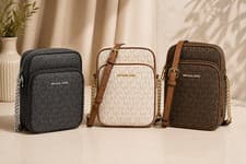 Michael Kors Jet Set Travel MK Logo PVC Medium Flight Crossbody Bag
