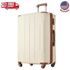 Carry on Luggage 24 inch, ABS+PC Lightweight 65L Capacity Hardshell Suitcase