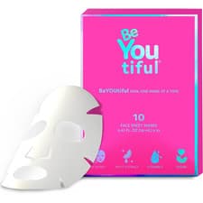 Beyoutiful 10 Face Mask Gift Set for Kids and Teens, 10 Individually Wrapped Hyd