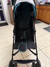 Summer 3D Lite Lightweight Single Stroller w/ Canopy & Basket Black/Teal
