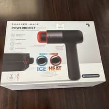 Sharper Image Powerboost Pro+ Hot/Cold Percussion Massage Gun, 6 Heads Case