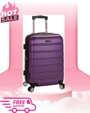 NEW Hardside Expandable Spinner Wheel Luggage Purple Carry On 20 Inches
