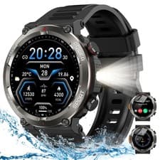Military Tactical Smart Watches for Men 960mAh W50PRO Fitness Watch Open Box US