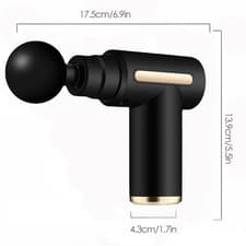 Mini Massage Gun Deep Tissue Percussion Muscle Massager | 4 Heads LCD Display