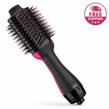4 in 1 Hair Dryer Brush Hot Air Styler Volumizer Ionic Ceramic Blow Dryer Pink