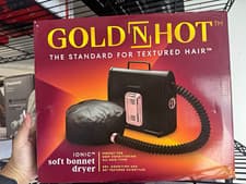 Gold 'N Hot Ionic Technology Soft Bonnet Hooded Hair Dryer, Black