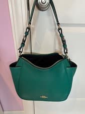Coach Pebble Leather Rori Shoulder Bag C2853 Green, brand new never used