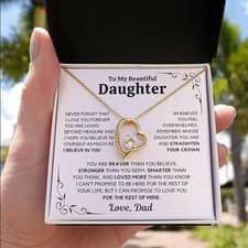 To My Daughter Necklace From Dad Daughter Gift From Father for Birthday