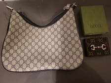 Gucci GG Supreme Shoulder Bag with Wallet
