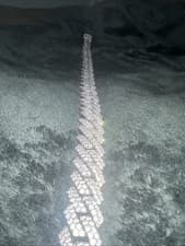 BIG White Gold Iced Out Cuban Link Chain 18mm 20in