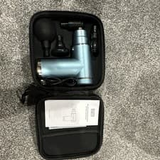 BLUZEN F202 Massage Gun Percussion Cordless Handheld 4 Heads Case USB C