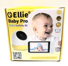 Ellie Pro White Baby Monitor With 5 inch IPS Display And 6000mAh Battery