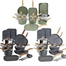 17Pcs kitchen Induction Cookware Set Granite Non Stick Saucepans Pots &Pans Set