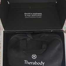 Therabody RecoveryTherm Hot/Cold Vibration Knee Wrap Massager w/ Case Black
