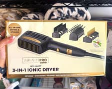 Conair InfinitiPRO 1875W 3-in-1 Ionic Technology Hair Dryer, Black