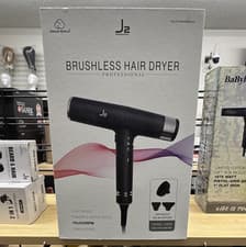 J2 Brushless Professional Hair Dryer Black w/ Diffuser, Cool Shot, 2/3 Settings