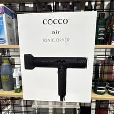 COCCO Air Ionic Dryer Black Standard Hair Dryer w/ Diffuser, Adjustable Heat