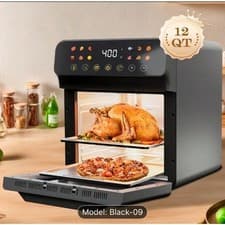 Large Capacity Visual Air Fryer, Intelligent Fully Design with Anti-Scald Handle